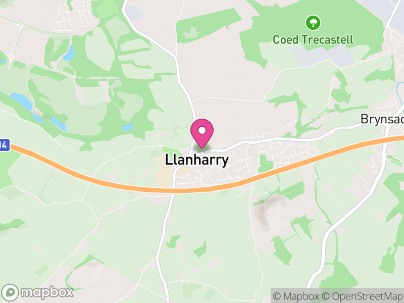 Map of Llanharry, Rhondda Cynon Taf