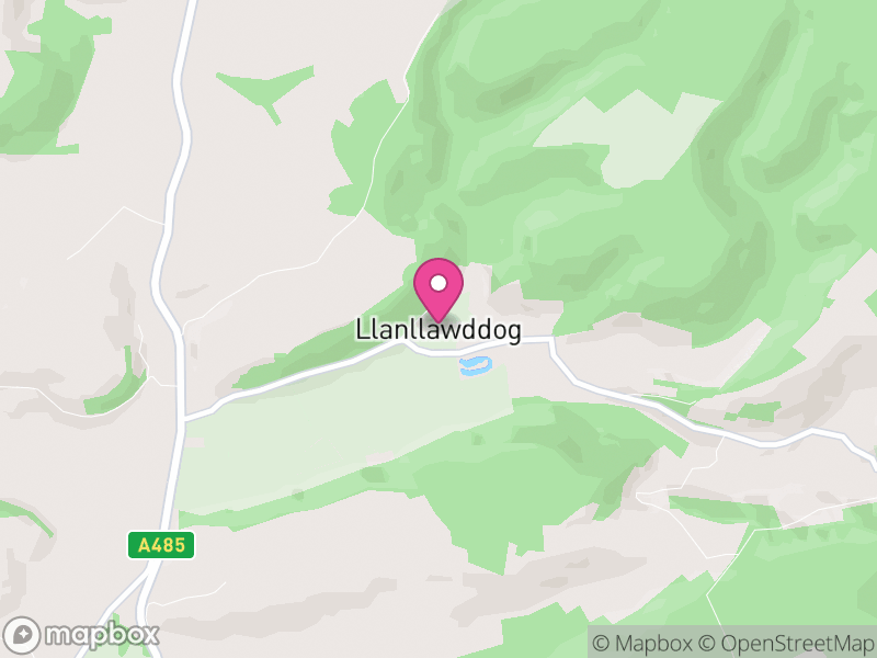 Map of Llanllawddog, Sir Gaerfyrddin / Carmarthenshire