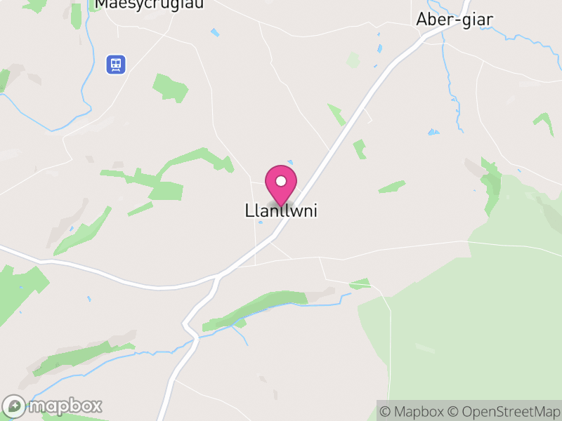 Map of Llanllwni, Sir Gaerfyrddin / Carmarthenshire