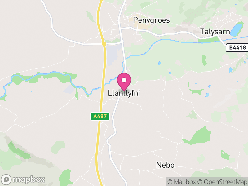 Map of Llanllyfni, Gwynedd