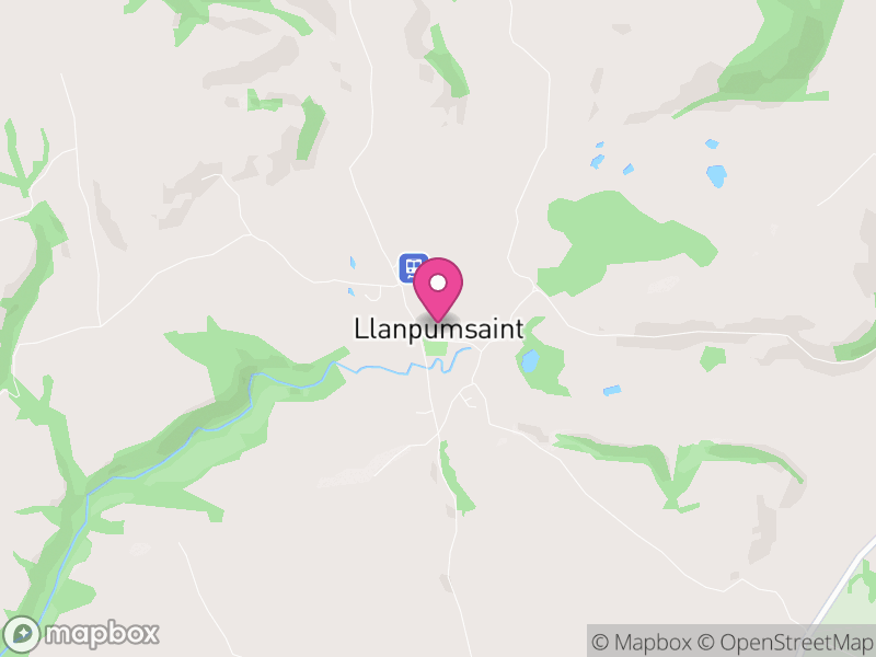 Map of Llanpumsaint, Sir Gaerfyrddin / Carmarthenshire