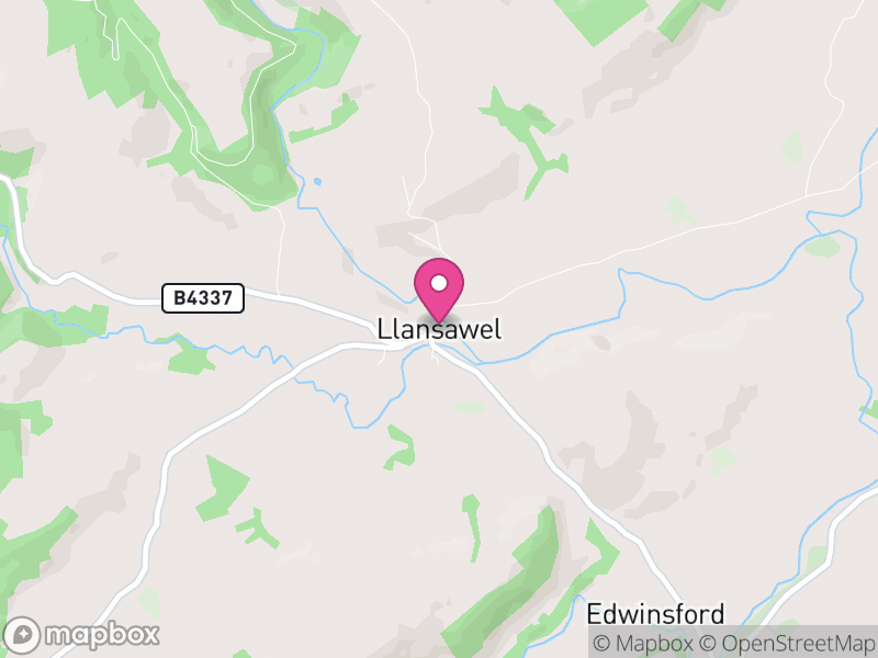 Map of Llansawel, Sir Gaerfyrddin / Carmarthenshire