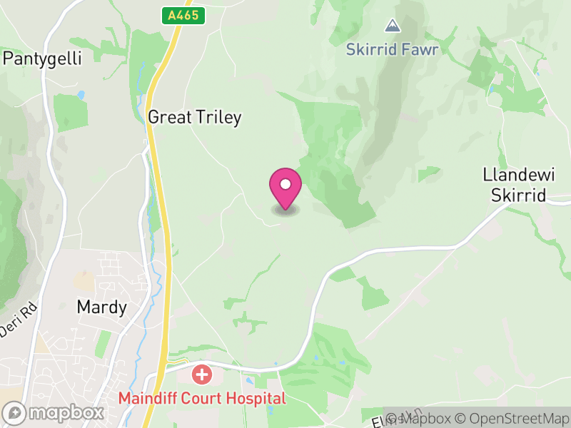 Map of Llantilio Pertholey, Monmouthshire