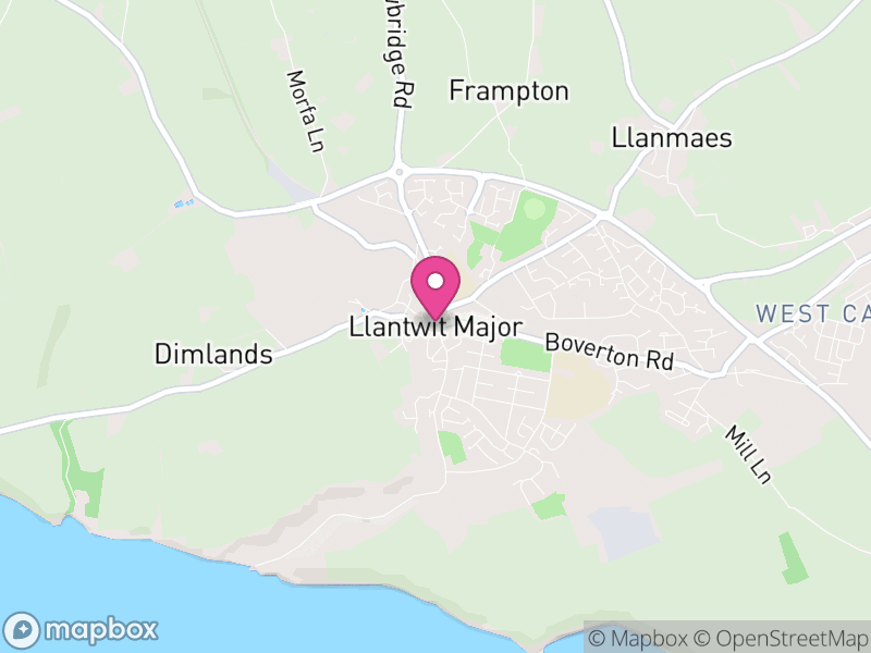 Map of Llantwit Major, Vale of Glamorgan