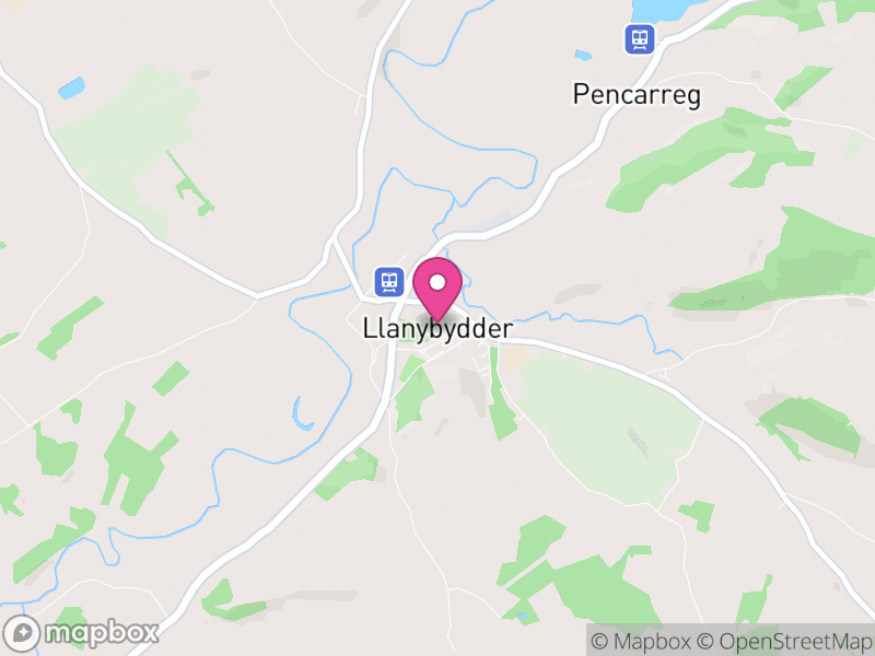 Map of Llanybydder, Sir Gaerfyrddin / Carmarthenshire