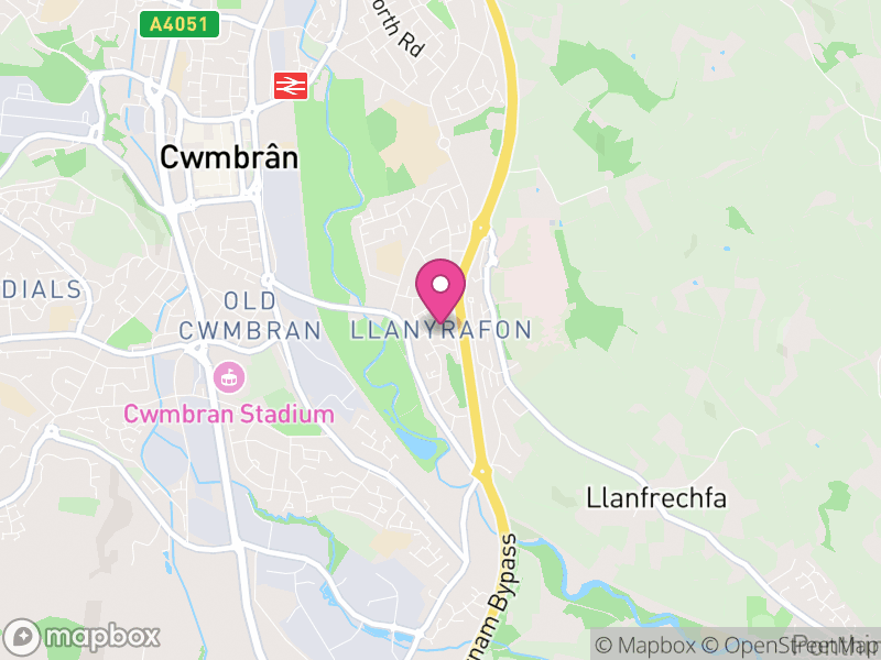 Map of Llanyrafon, Torfaen