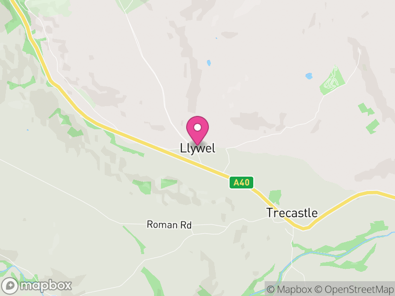 Map of Llywel, Powys
