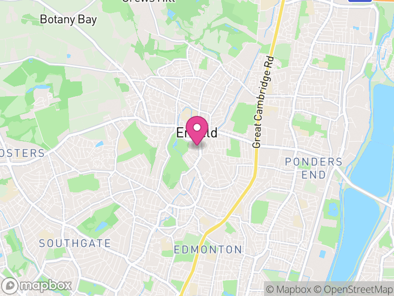 Map of London Borough of Enfield, Greater London