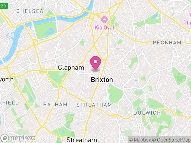 Map of London Borough of Lambeth, Greater London