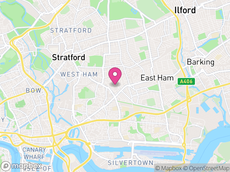 Map of London Borough of Newham, Greater London