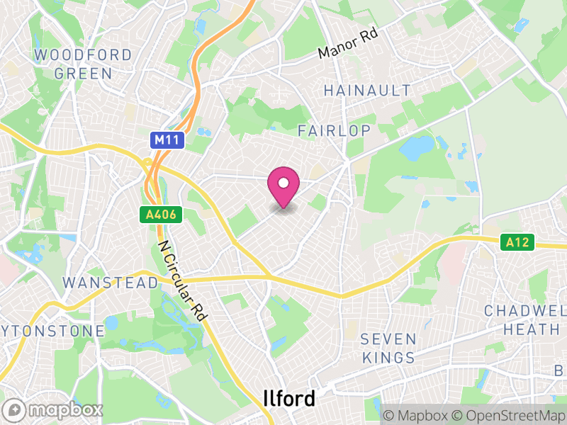 Map of London Borough of Redbridge, Greater London