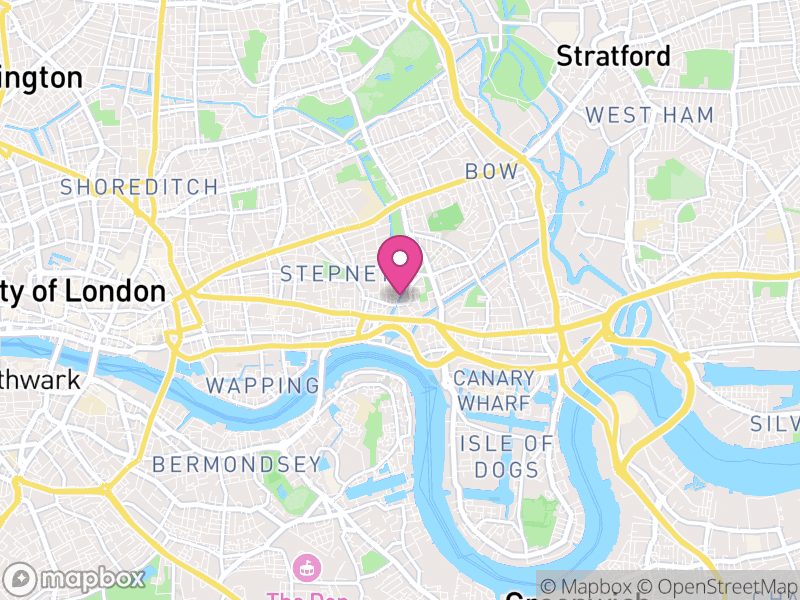 Map of London Borough of Tower Hamlets, Greater London