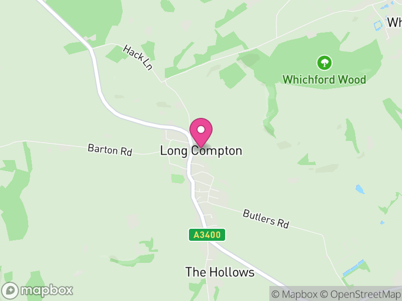 Map of Long Compton, Stratford-on-Avon