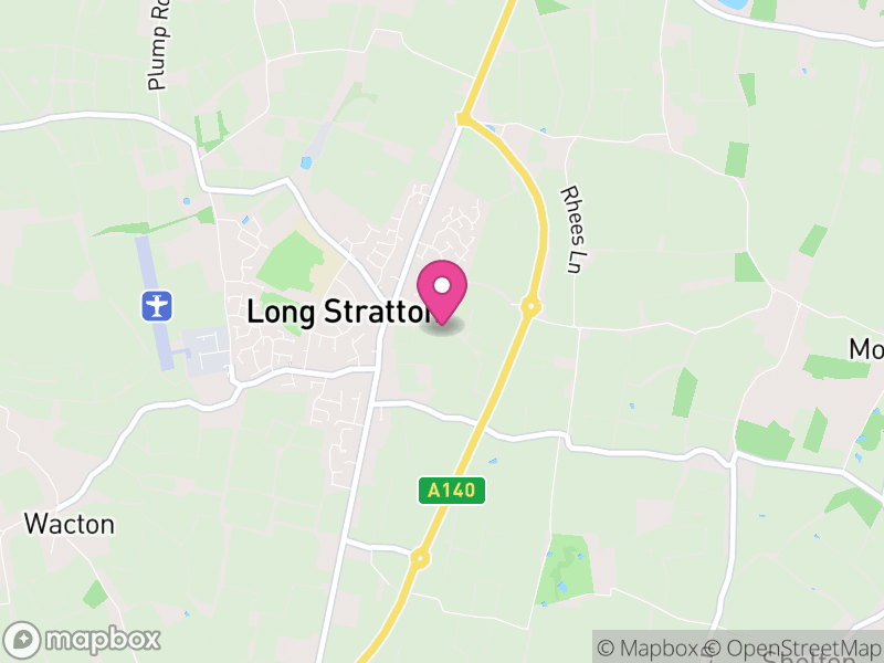 Map of Long Stratton, South Norfolk