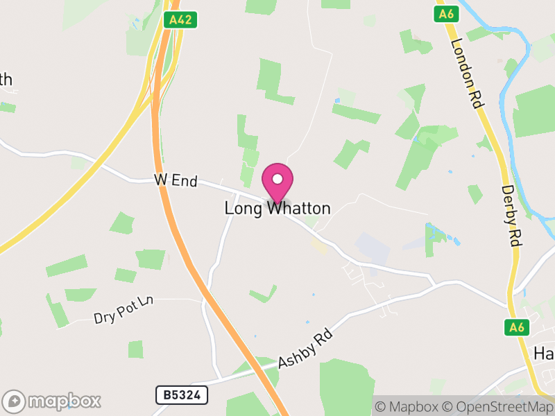 Map of Long Whatton and Diseworth, North West Leicestershire