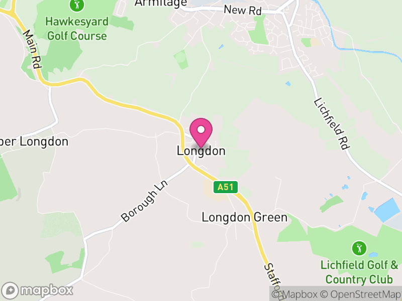 Map of Longdon, Lichfield