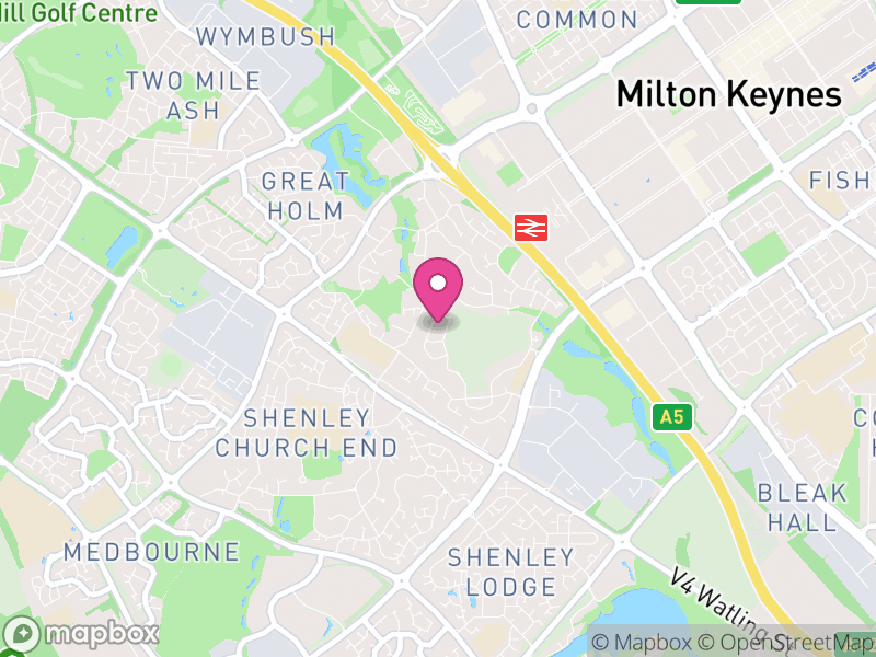 Map of Loughton and Great Holm, Milton Keynes