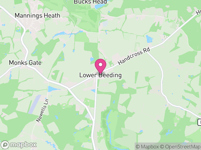 Map of Lower Beeding, Horsham