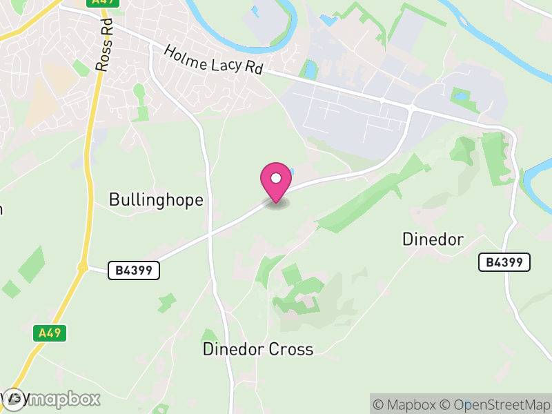 Map of Lower Bullingham, Herefordshire