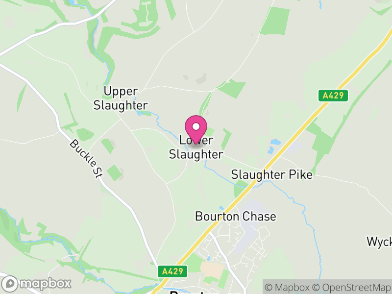 Map of Lower Slaughter, Cotswold