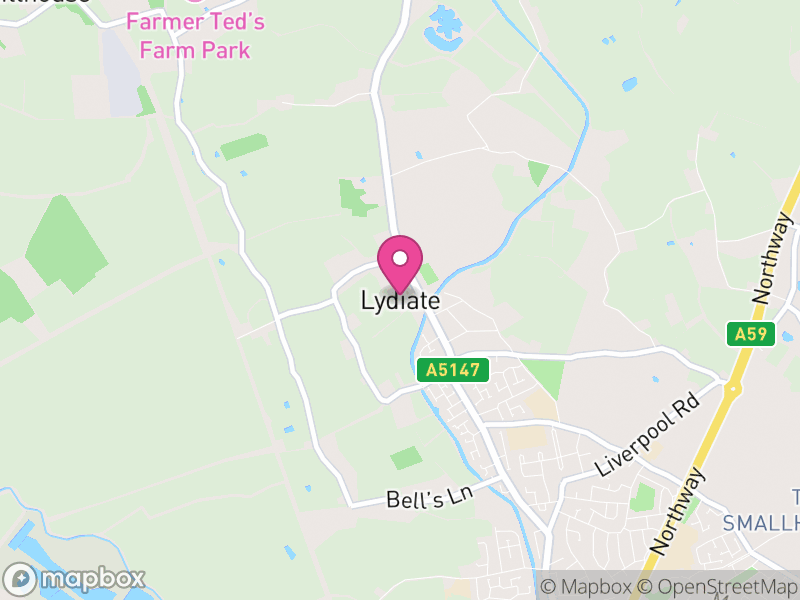 Map of Lydiate, Sefton