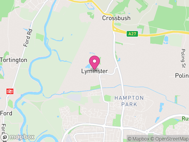 Map of Lyminster and Crossbush, Arun