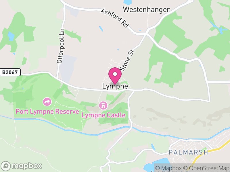 Map of Lympne, Folkestone and Hythe