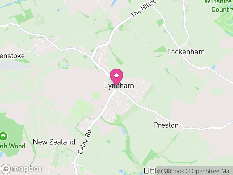 Map of Lyneham, West Oxfordshire