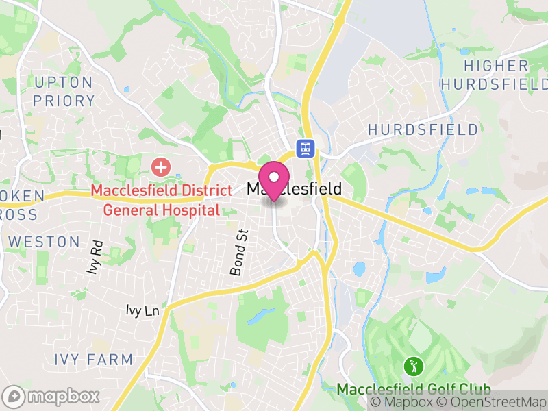 Map of Macclesfield, Cheshire East