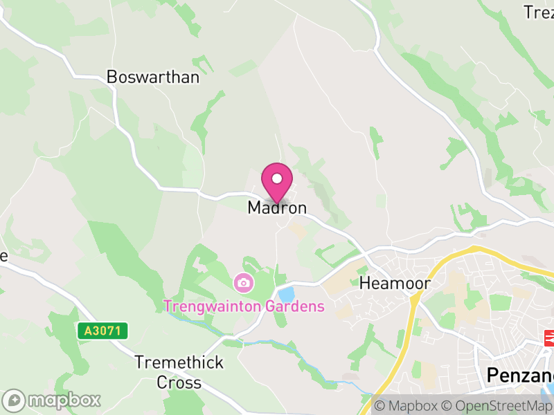 Map of Madron, Cornwall