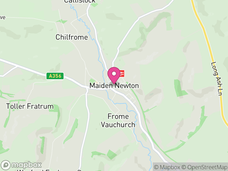 Map of Maiden Newton, Dorset