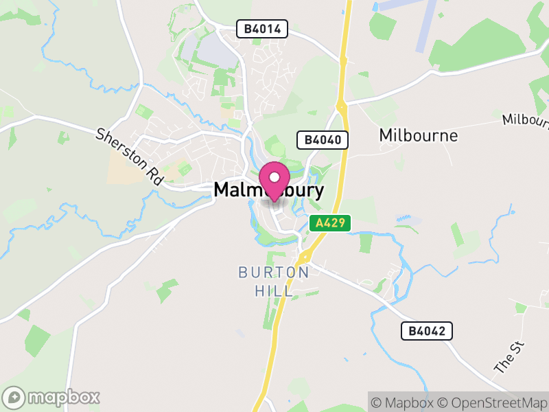 Map of Malmesbury, Wiltshire