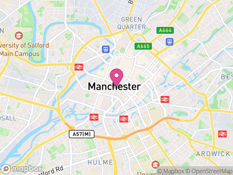 Map of Manchester, Greater Manchester