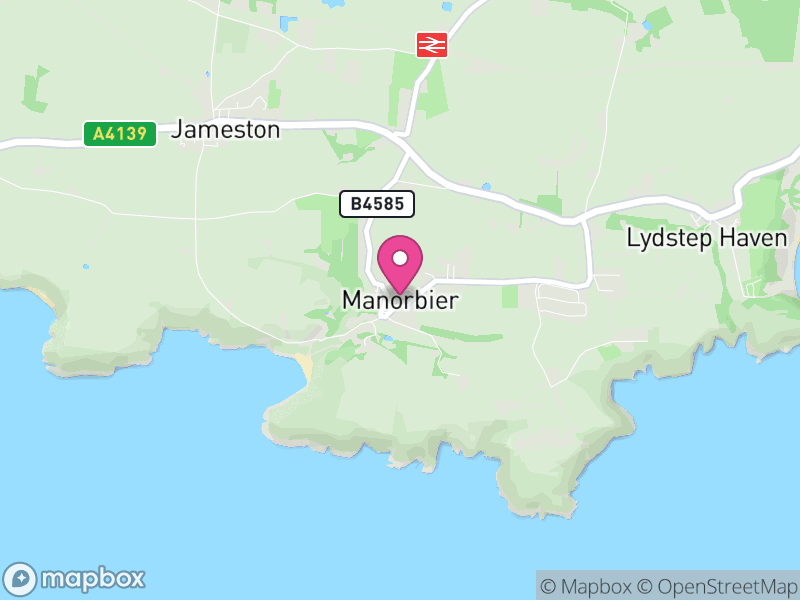 Map of Manorbier, Pembrokeshire