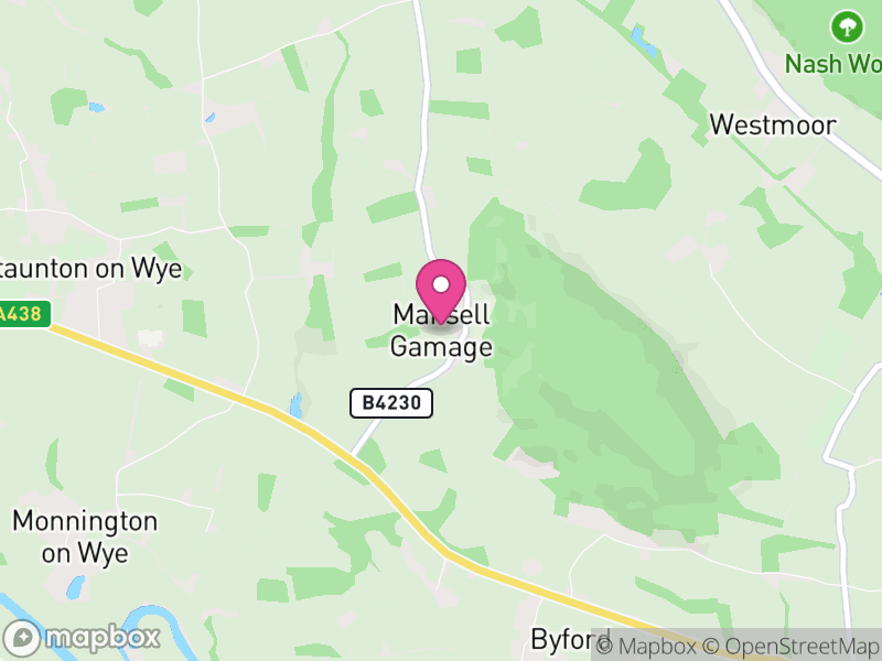 Map of Mansell Gamage, Herefordshire