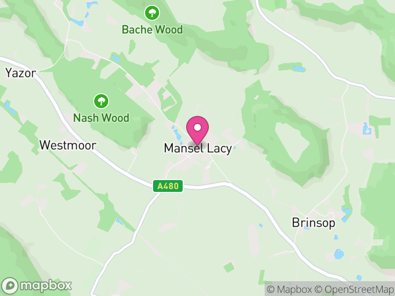 Map of Mansell Lacy, Herefordshire