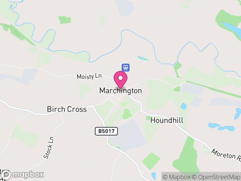Map of Marchington, East Staffordshire