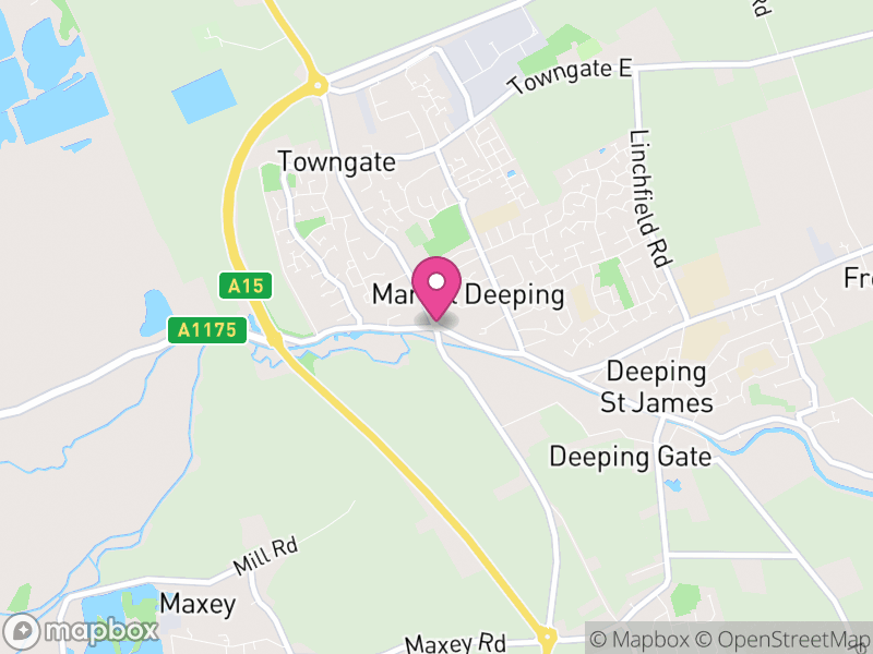 Map of Market Deeping, South Kesteven