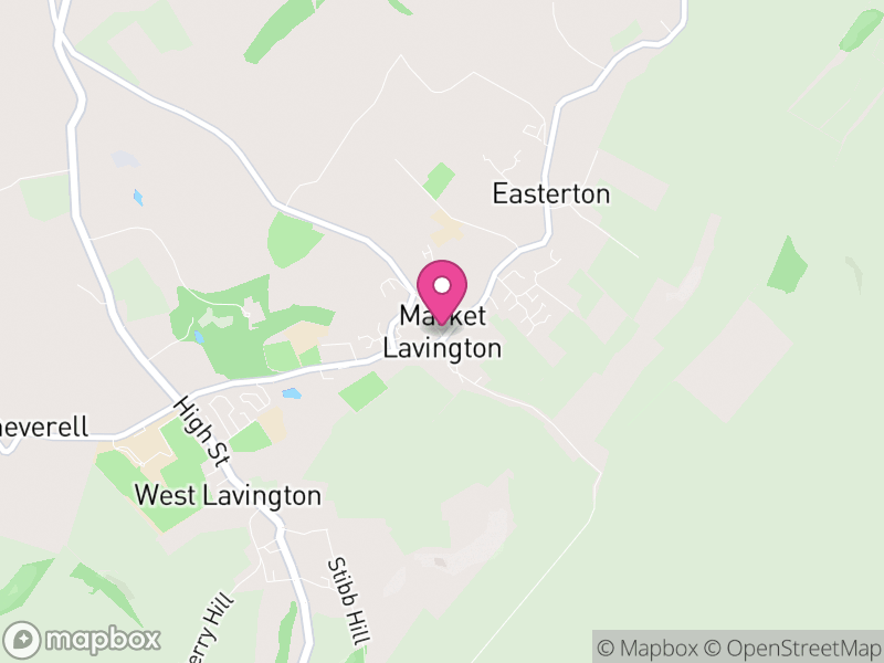 Map of Market Lavington, Wiltshire