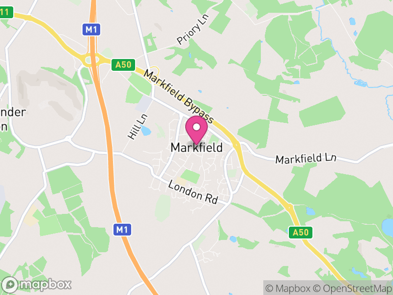 Map of Markfield, Hinckley and Bosworth