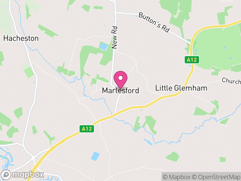 Map of Marlesford, East Suffolk