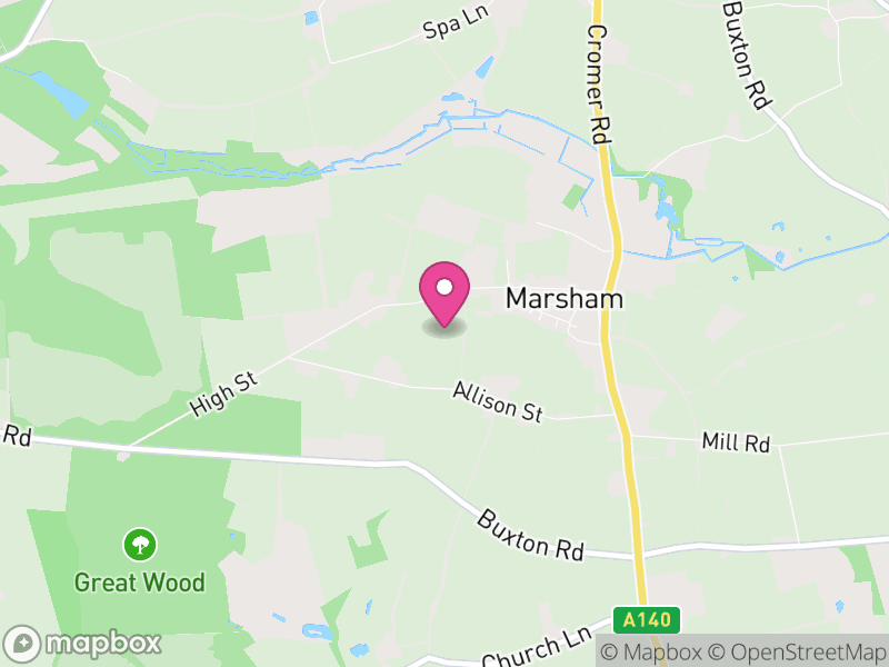Map of Marsham, Broadland