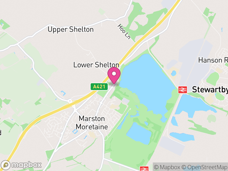Map of Marston Moretaine, Central Bedfordshire