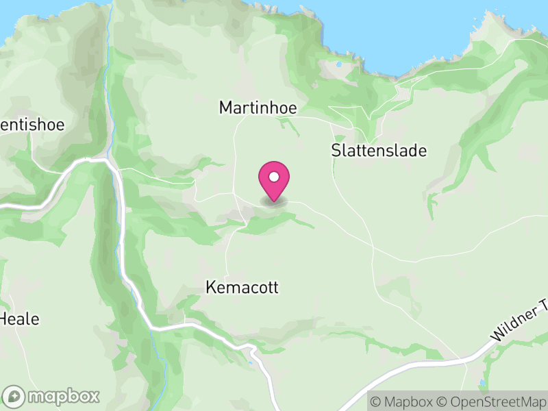 Map of Martinhoe, North Devon