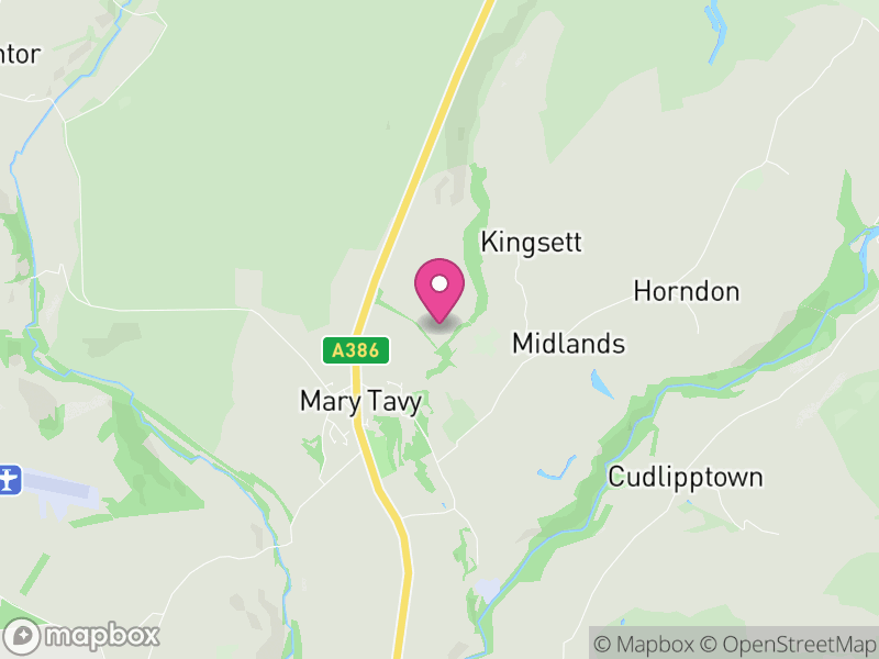 Map of Mary Tavy, West Devon