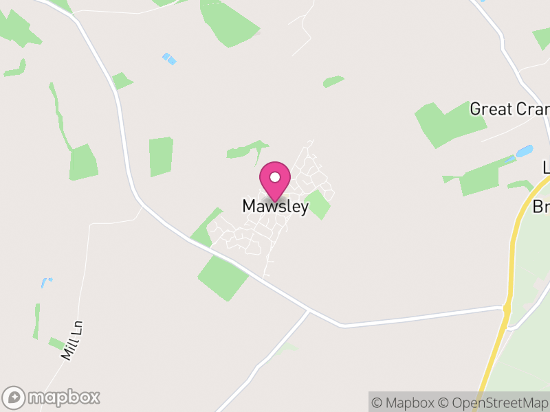 Map of Mawsley, North Northamptonshire