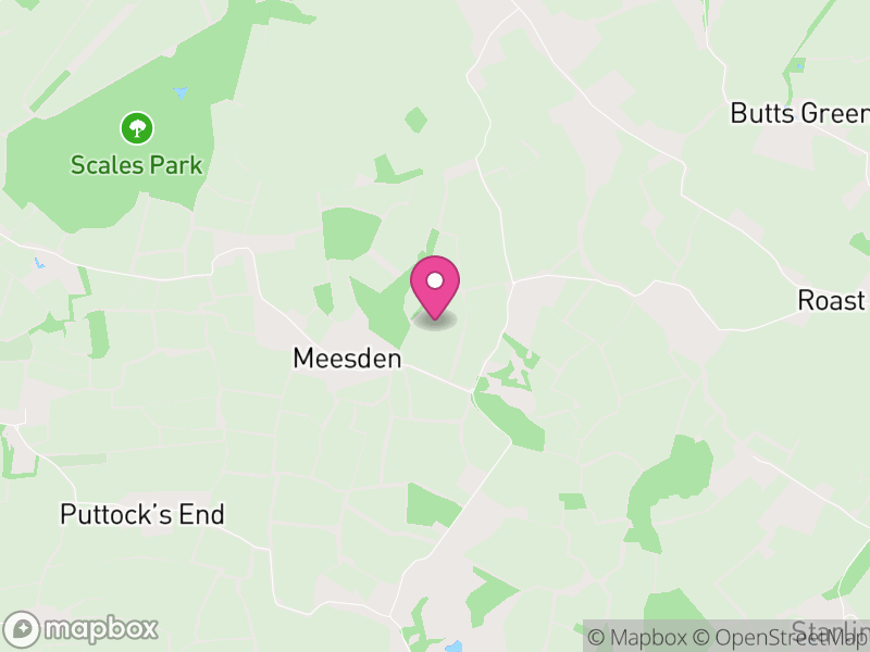 Map of Meesden, East Hertfordshire