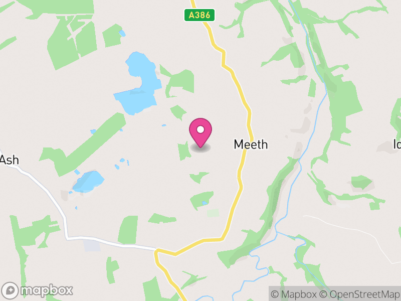 Map of Meeth, West Devon