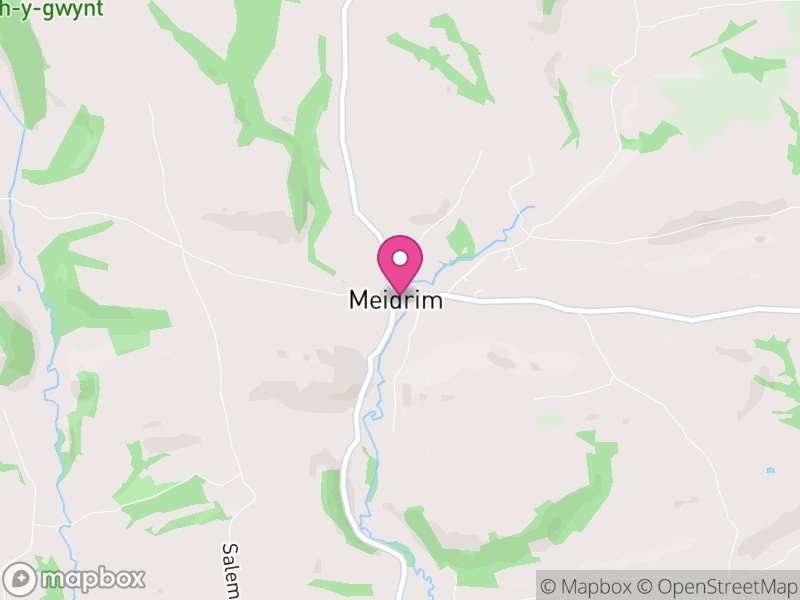 Map of Meidrim, Sir Gaerfyrddin / Carmarthenshire