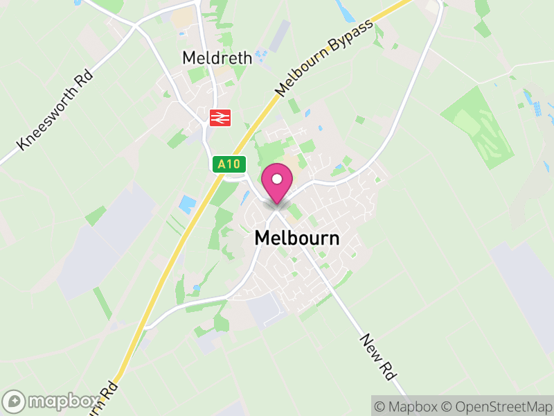 Map of Melbourn, South Cambridgeshire